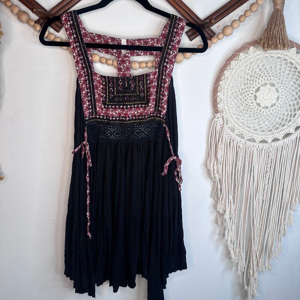 Free People A night In Delhi Embroidered Boho Tunic Dress